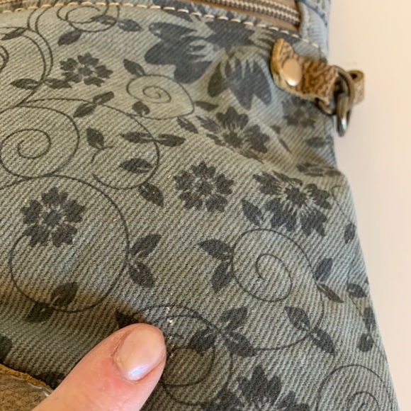 Myra Teal & Tan Crossbody Bag! - Picture 6 of 7